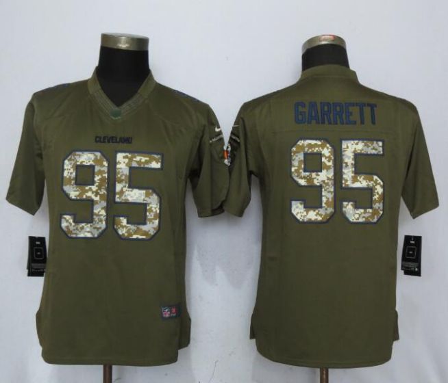 2017 NFL Women New Nike Cleveland Browns #95 Garrett Green Salute To Service Limited Jersey